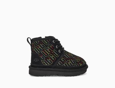 UGG Neumel II Graphic Stitch Boots for Toddlers - Black India